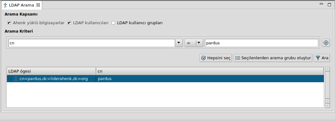 Lider Ldap Arama