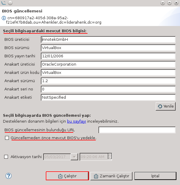 BIOS Guncellemesi