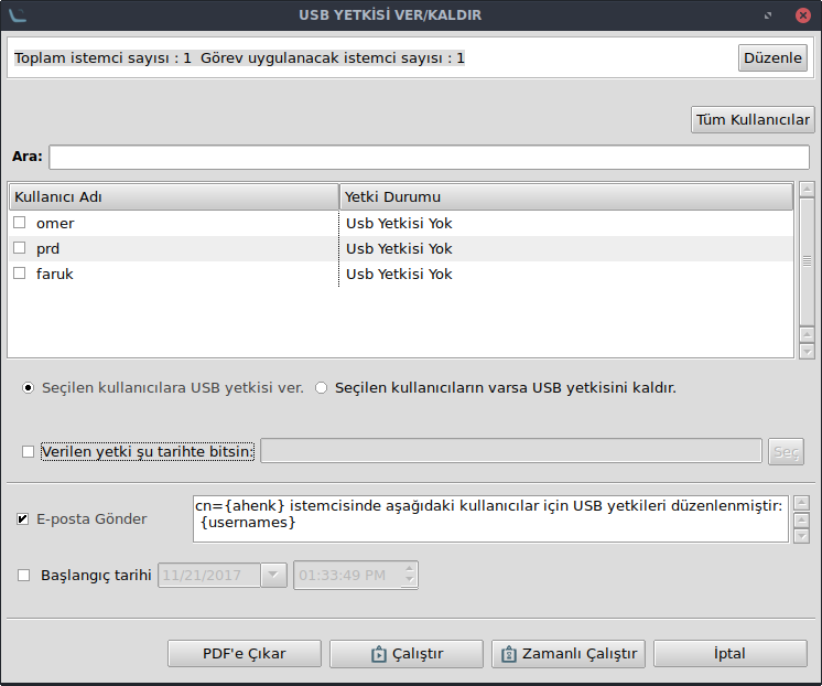 USB-LTSP Yonetimi