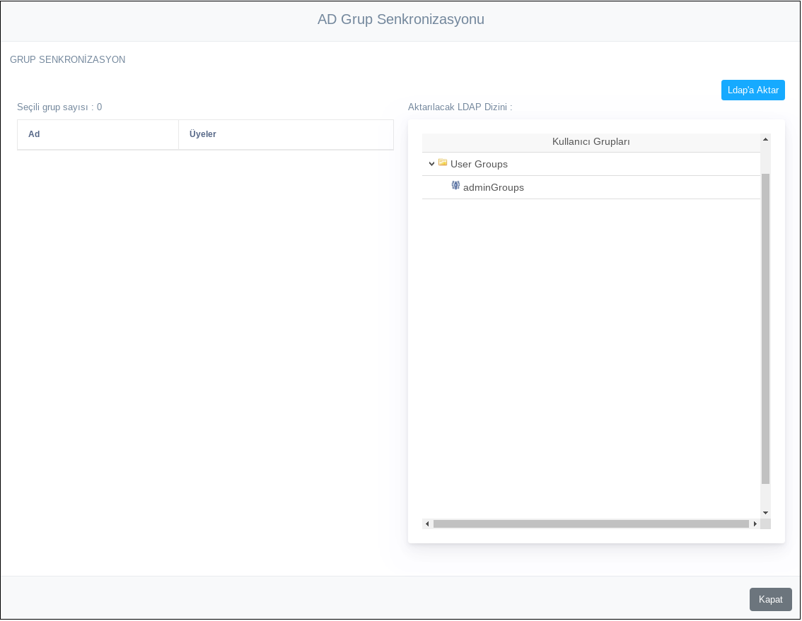 Grup_LDAP_aktarim