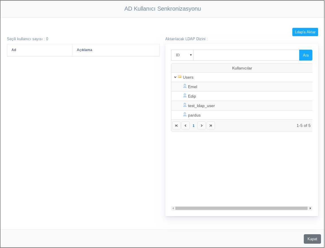 Kullanıcı_LDAP_aktarim