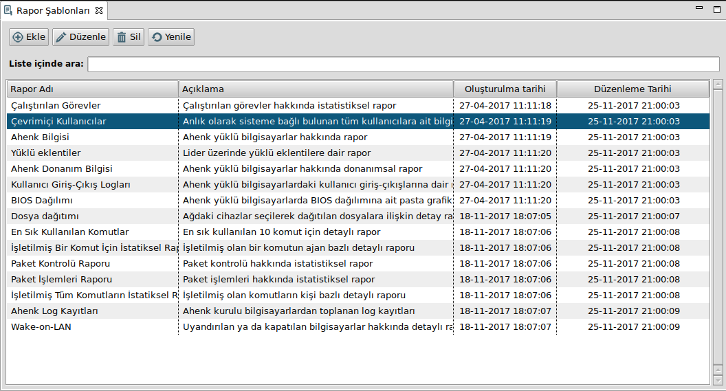 Lider Raporlama Rapor Şablonları