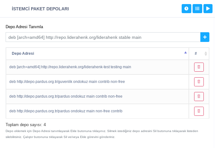 İstemci Paket Depoları